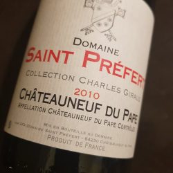 Domaine Saint Prefert Chateauneuf du pape Collection Charles Giraud 2010