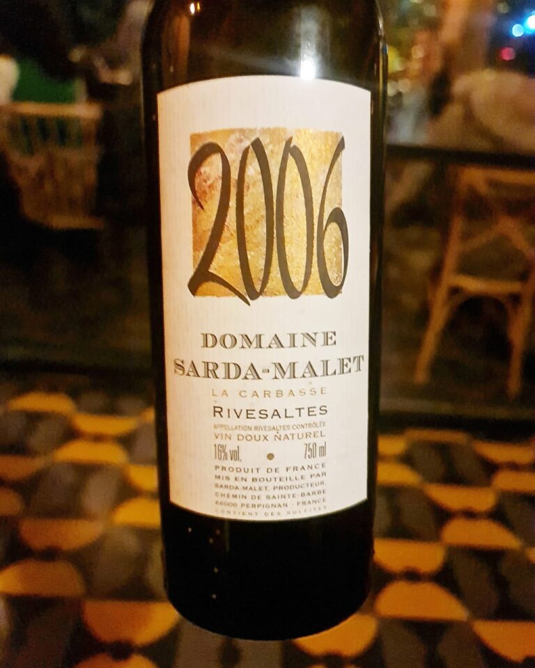 Read more about the article Domaine Sarda- Malet Rivesaltes 2006 La Carbasse